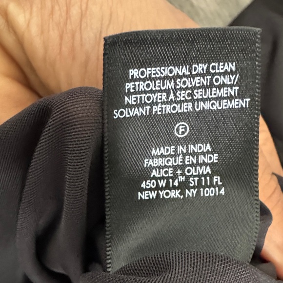 ALICE + OLIVIA Delora Embellished Shoulder cutout turtle neck mini Black Dress 2 - Picture 14 of 16